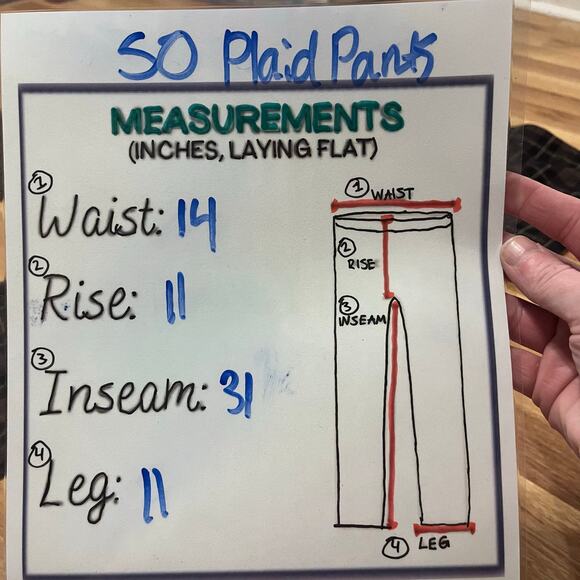 Retro High Rise Plaid Flare Pants Brown Black Ponte Knit Retro Y2K Size Medium - Picture 12 of 12